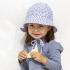  Petit Crabe Frey UV hat - Grey flowers 