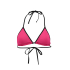 Pink Puma UV triangle bikinitop damer UPF 50+ pink
