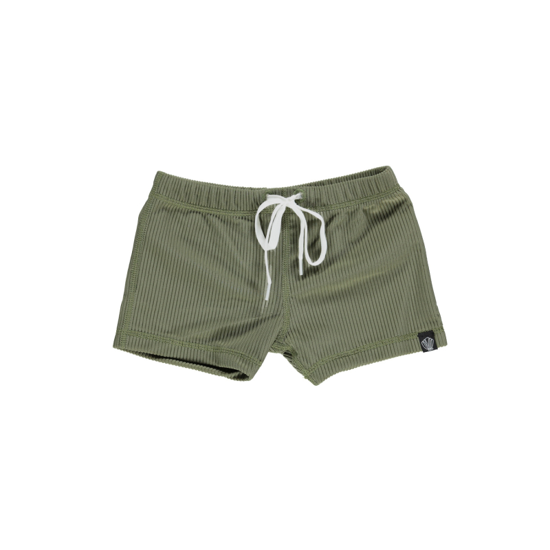 Se Beach & Bandits uv-badebukser - palm ribbed olive green hos Faktorfobi