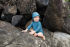 Støvet blå Beach & Bandits baby suit med lange ærmer UPF 50+ - Ocean ribbed pacific blue

