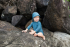 Støvet blå Beach & Bandits baby suit med lange ærmer UPF 50+ - Ocean ribbed pacific blue
