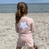 Petit Crabe Etoile Zipper solbeskyttende UV trøje - rose nude med stjerne på ryggen