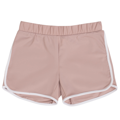 Petit Crabe Alexa korte UV shorts - rose nude. Rosa med hvide kantebånd.  