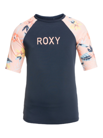 Navy Roxy kortærmet badetrøje til teenage pige