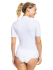 Hvid kortærmet uv-badetrøje til voksne kvinder