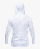 Hvid camo solbeskyttende loose-fit hoody til voksen mand