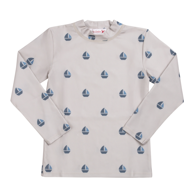 Billede af Petit Crabe Sydney UV trøje med lange ærmer - sand boat