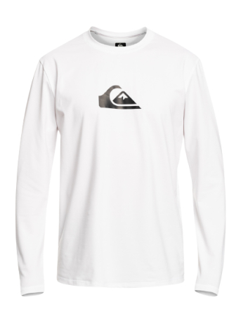 Løstsiddende hvid Quiksilver UV soltrøje solid streak til voksen mand EQYWR03385