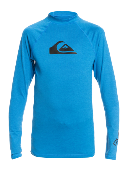 Billede af Quiksilver UPF 50+ badetrøje All Time Rash Vest snorkel blue heather