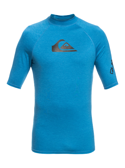 Billede af Quiksilver UPF 50+ kortærmet badetrøje All Time Rash Vest snorkel blue heather