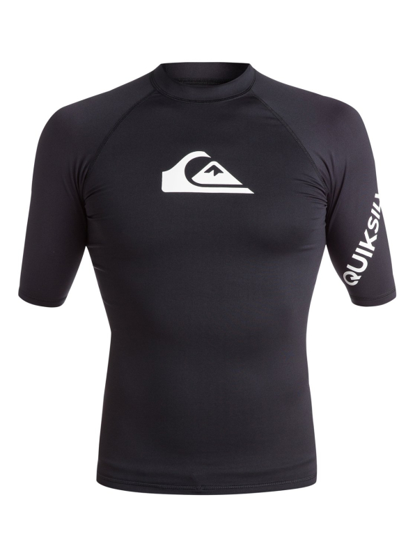 Billede af Quiksilver UPF 50+ badetrøje - VOKSEN - sort - All Time - Short Sleeve Rash Vest